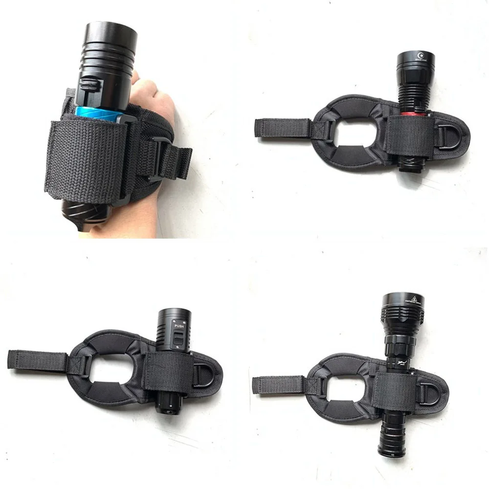 Hand Free Durable Adjustable Light Holder Portable Holster Soft Glove for Scuba Dive Diving Underwater LED Torch Flashlight