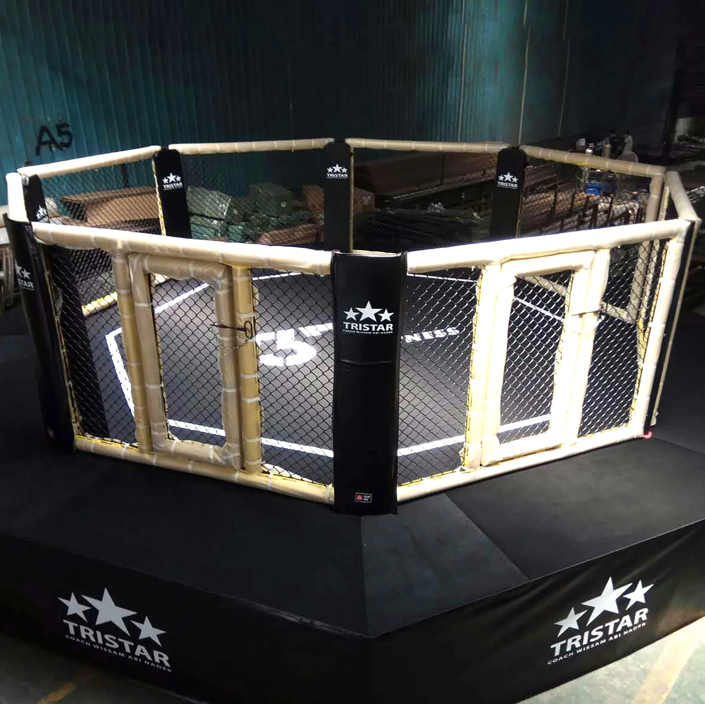 Octagonal Hexagonal Professional Octagonal Cage Floor Level Boxing Ring Small Boxing Ring Boxing