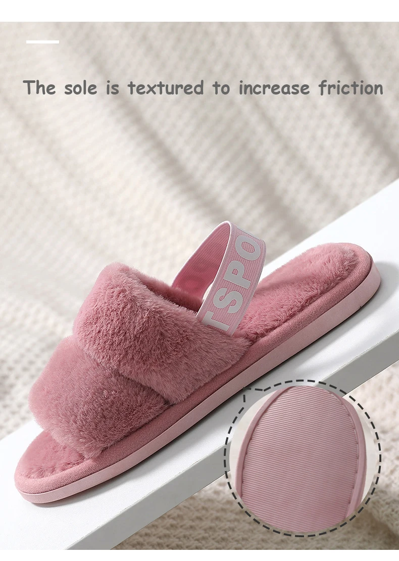 Wholesale Slippers Plush Warm Soft Shoes Indoor Slipper Outdoor Rabbit