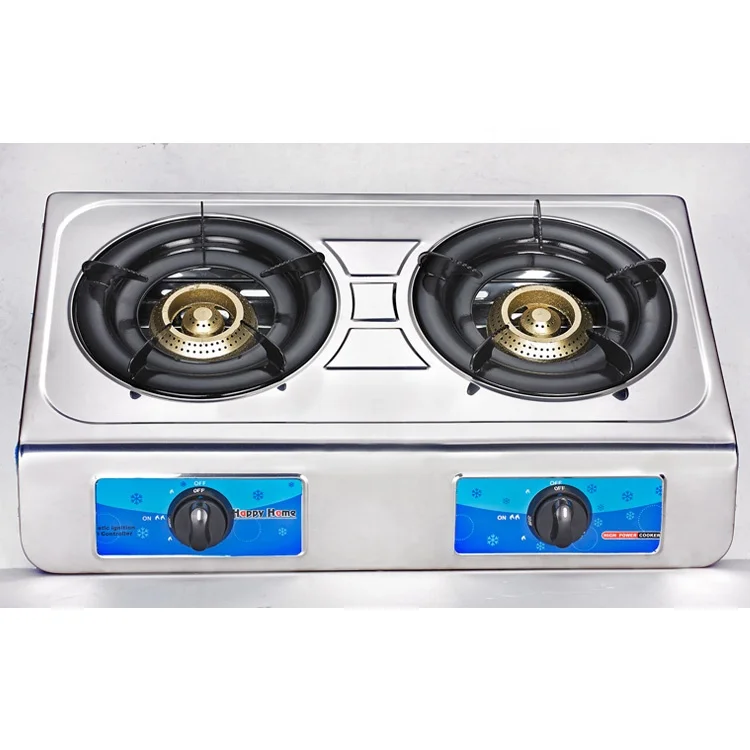 Wholesale China Automatic Ignition Stainless Steel Hot Sale 2 Burner
