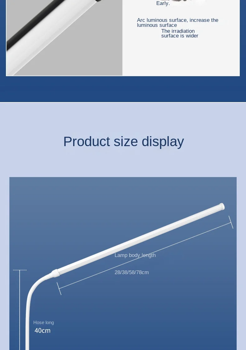 眼部护理发光二极管床头灯夹10亮度3模式长柔性鹅颈塑料体家用办公室DC电源