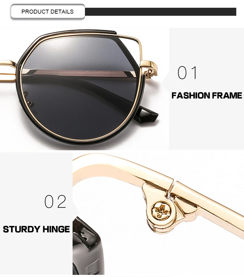 2019 Fashion polygon trend Women Sunglasses Female Retro Cat Eyes Sunglass Gafas De Sol Mujer