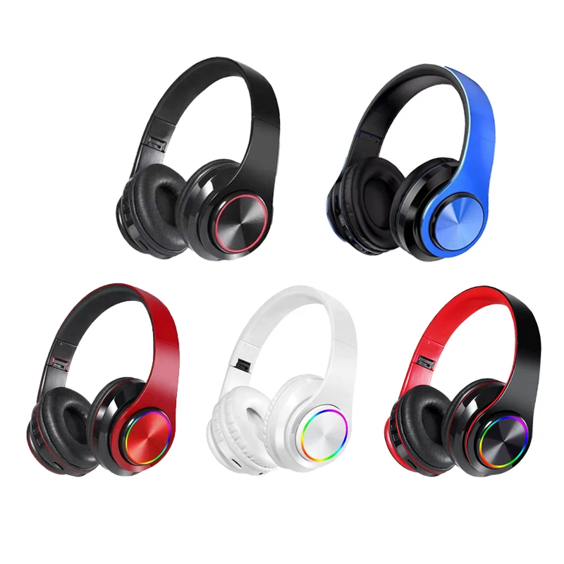 New B39 Portable Wireless Headphones Stereo Foldable Music Headset Support SD Card Deep Bass Folding With Mic - ANKUX.COM