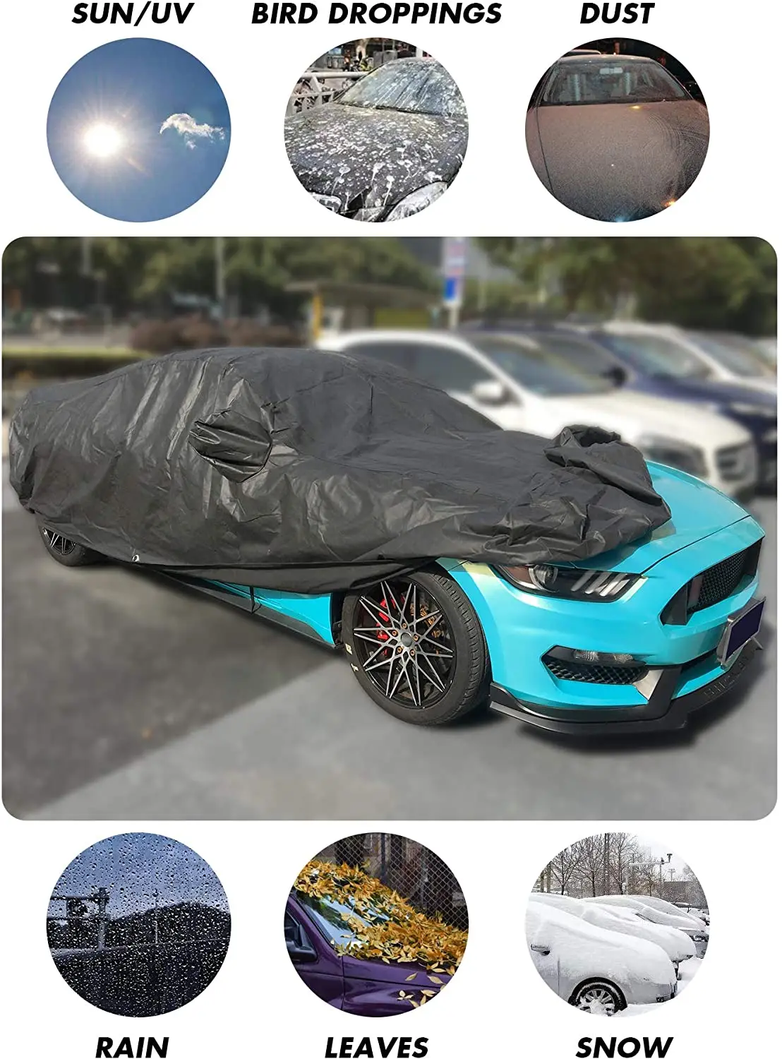 6 Layers Truck Body Cover Waterproof All Weather Windproof Snowproof Uv