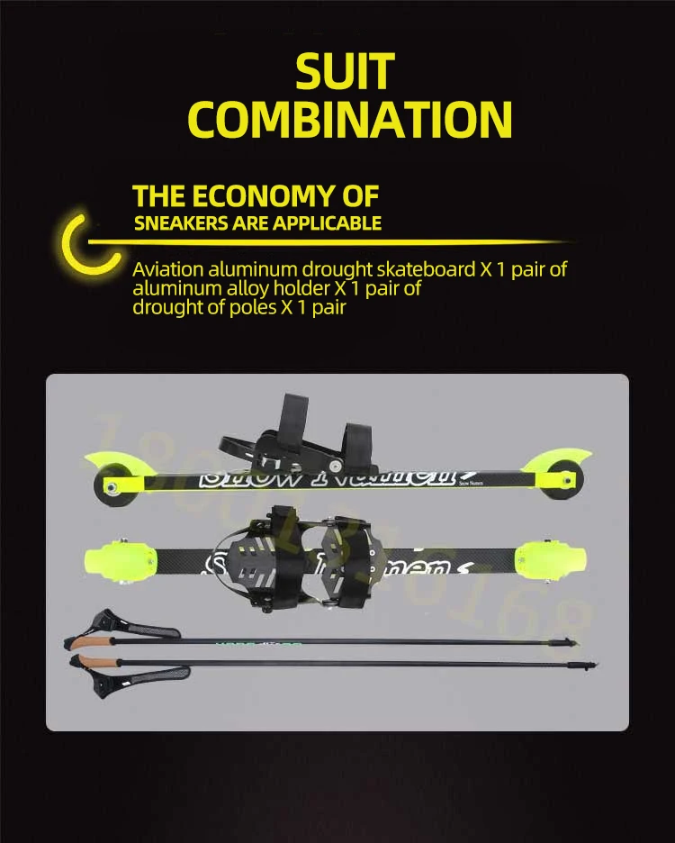 New Design Classic Rulleski Training Cross Country Aluminum Alloy Skate