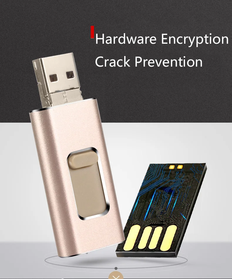 高速 4 合 1 OTG USB 闪存驱动器 2.0 3.0 For Android 手机 Micro USB Type C Iphone 闪电 32GB 64GB 128GB