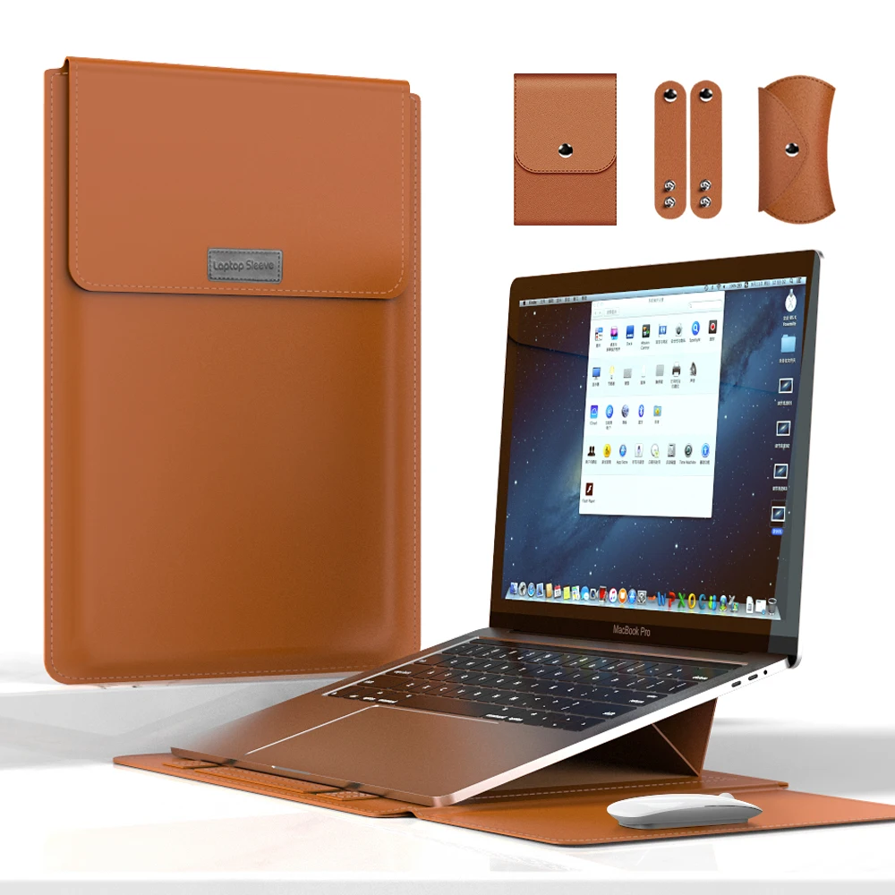 Popular Laptop Sleeve Bag Stand Holder Tote Cover Case For Mac Air Pro