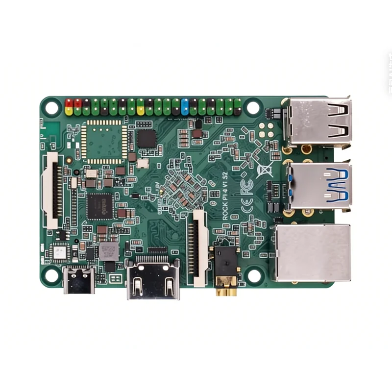 Raspberry Pi 5 mounted on heatsink with microSD card and USB-C power cable