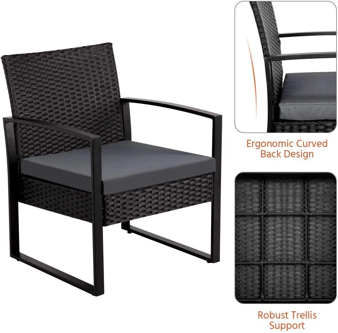 Hot Selling High Quality Modern Leisure Garden Rattan Sofa Chair for Balcony and Living Room Outdoor and Indoor Use manufacture