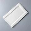 2019 hot sale sushi plate rectangular square eye plate porcelain banana leaf dinner plate