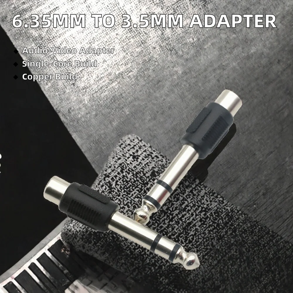 Revolution Custom Alloy AUX Cable Connector 3.5mm Female to 6.35mm Male ...