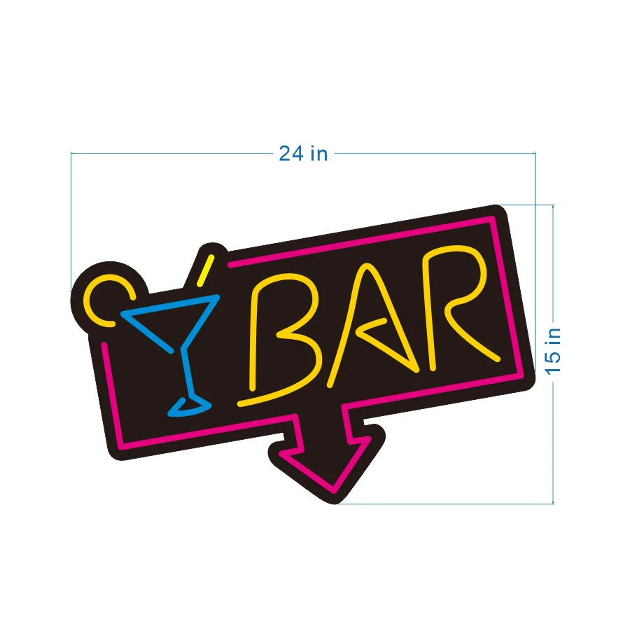 Dropshipping wall mounted lounge neon light for pub, bar open led neon sign