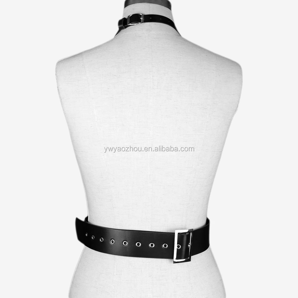 FOSDICK 2 Stück PU Leder Strumpfband - Verstellbar Gothic Herz Flügel Design