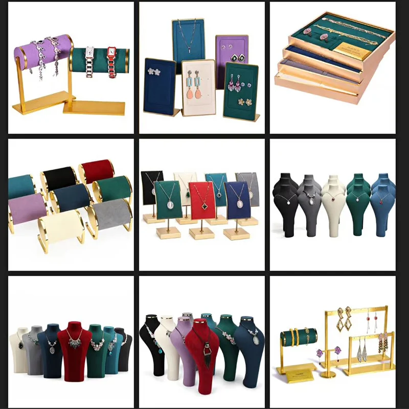 Wholesale Jewelry Display Custom Fabric Jewellery Stand For Counter