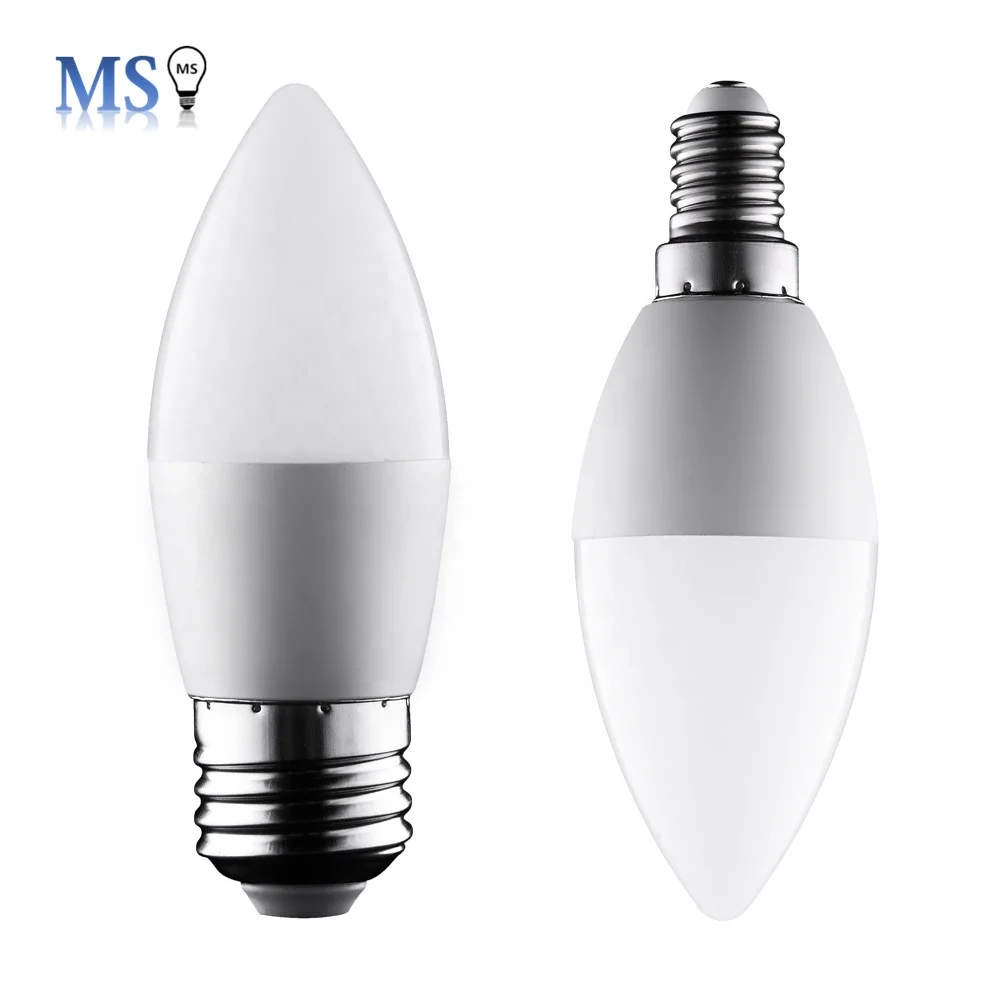 China Zhongshan Guzhen E14 3w PC body lamp led candle bulb