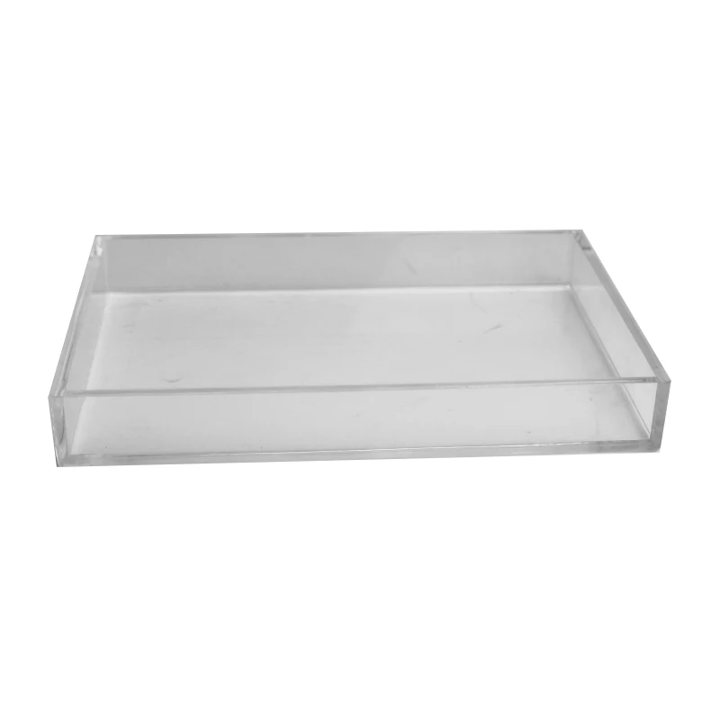 Plastic Acrylic Large Rectangle Food Tray Clear Acrylic Drinks/ Wine