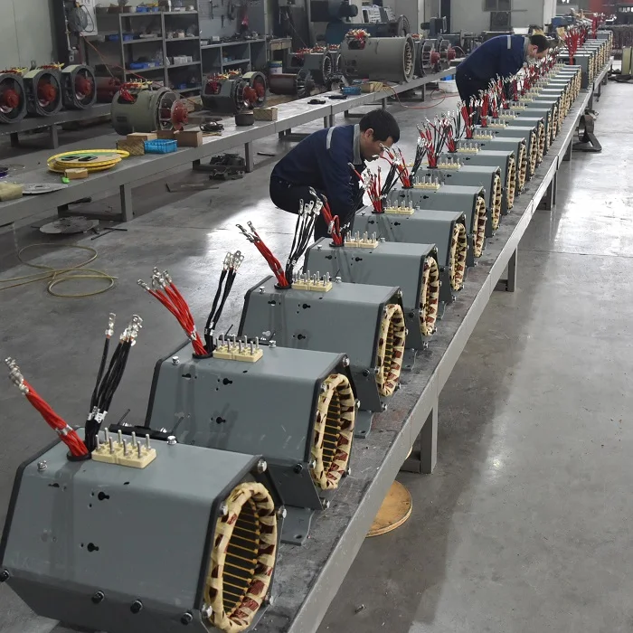 Two Bearings High Output Three Phase Brushless Alternator 15 Kva 20kw With Or Without Pulley