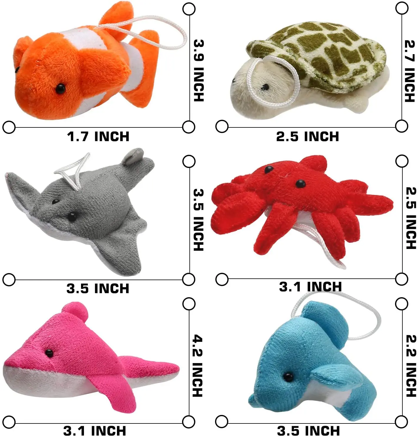 Custom Bulk Small Sea Creatures Toy Joint Ocean Animal Plush Mini Toys ...