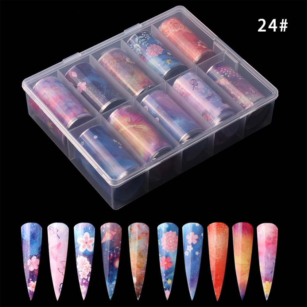 Mix Designs Lv Nail Foil Transfer Foil Brand Logo Plastic Nail Art Glue