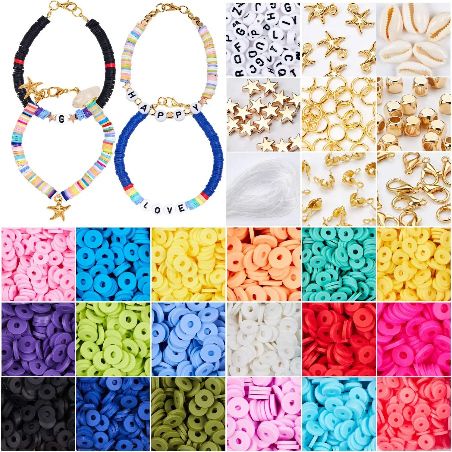 HUGE LOT OF~450~IRIDESCENT BEADS SPACER JEWELRY MAKING~DIY KIDS CRAFTS~NECKLACES 