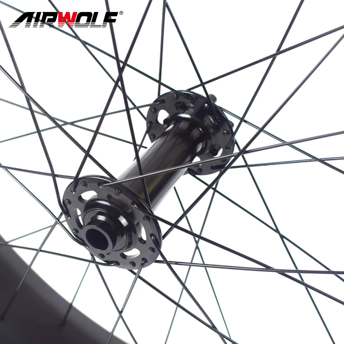 Airwolf Carbon Fat Bike Wheels 26er Snow Bike 32 Holes Hookless Rims