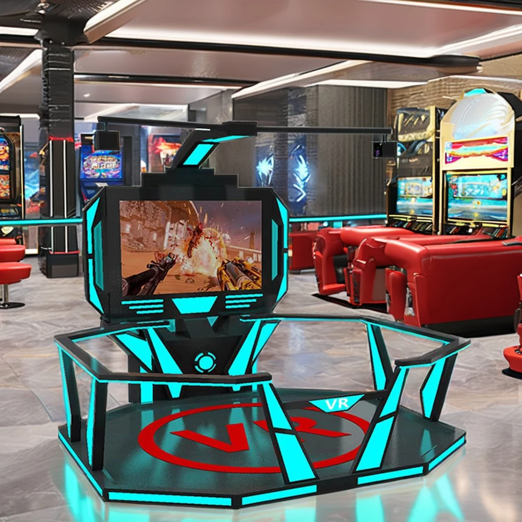 VR Battle Interactive Platform VR Online Simulation Equipment  VR Simulator Classic Black Octagonal Platform Indoor details