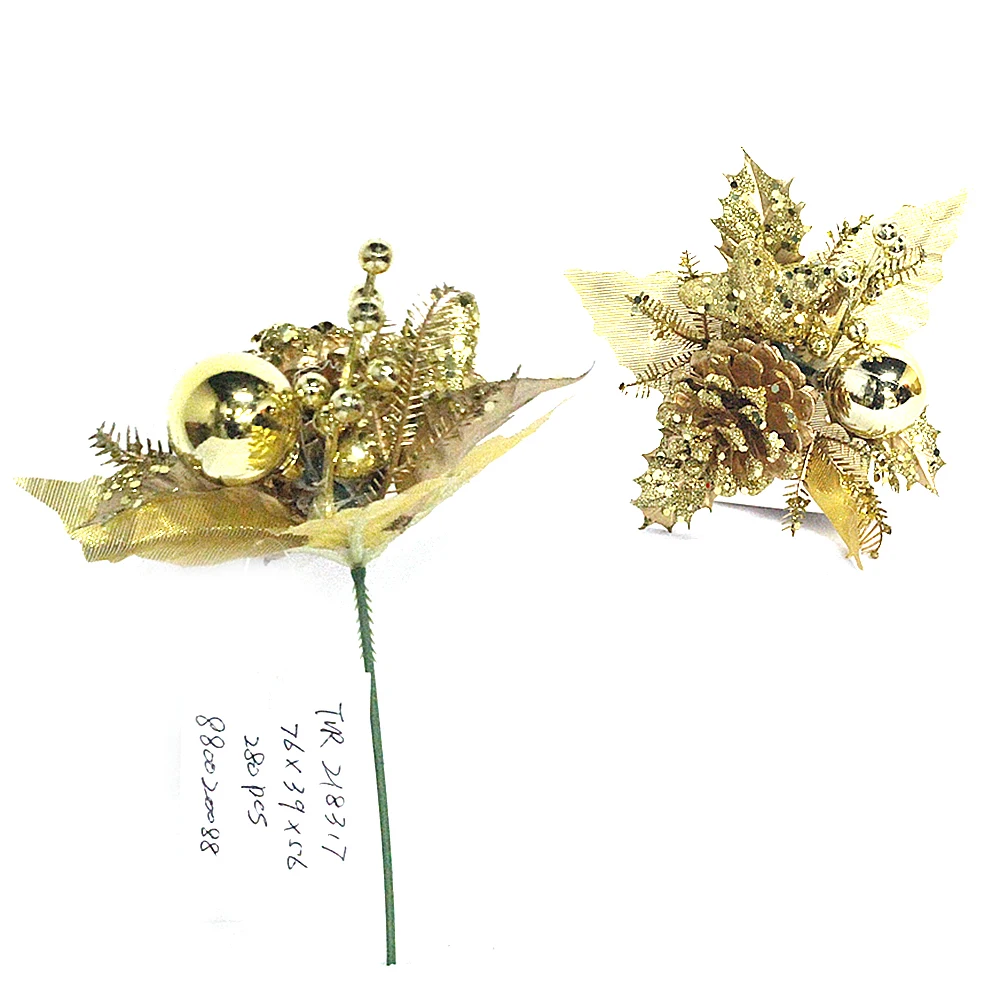 Decorative Christmas Holly Tree Floral Picks Christmas Decoration