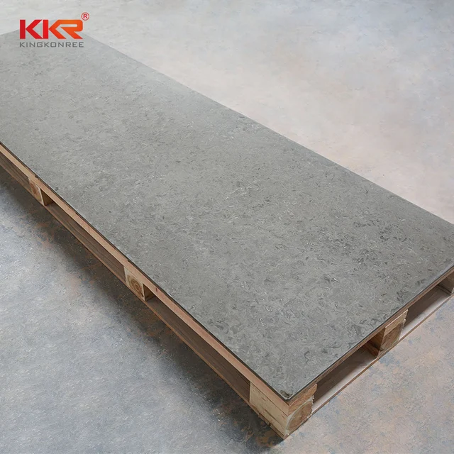 Polishing Solid Surface Countertop Black Artificial Concrete