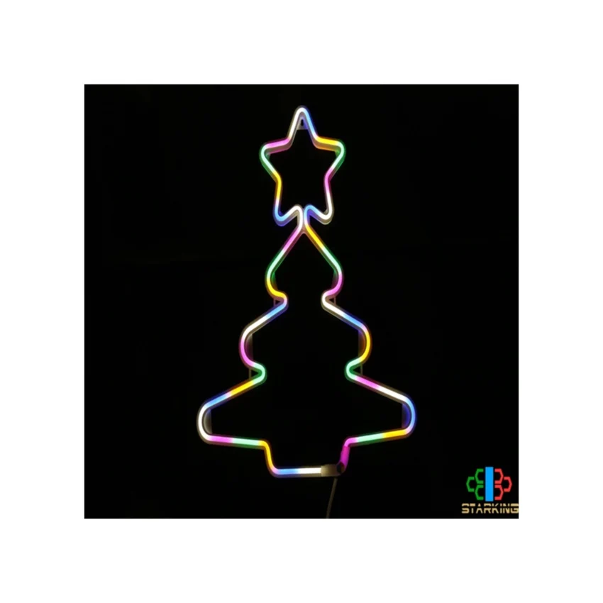Online hot sale 50cm flexible neon motif light christmas trees outdoor festival lights