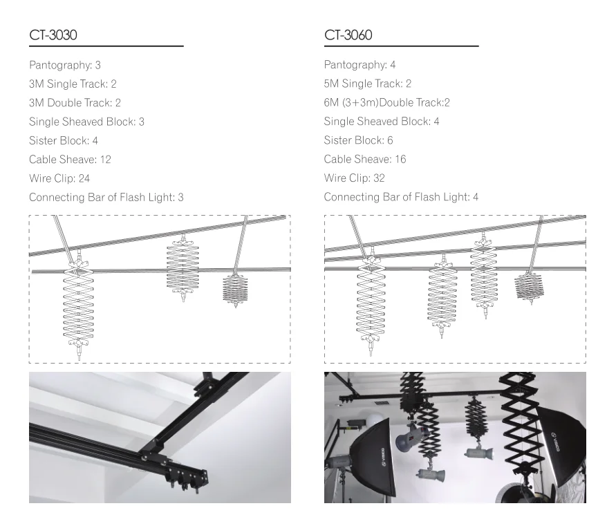 Photo Studio Ceiling Rail Track Flash Pantograph Buy Pantograph
