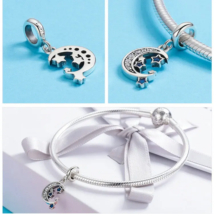 Sky Moon U0026 Star Charm - Buy Charm Bracelet Fine Jewelry Gift Scc639