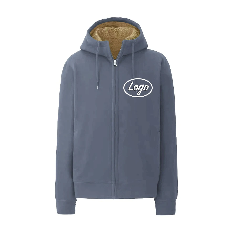 fleece lined zip hoodie men's