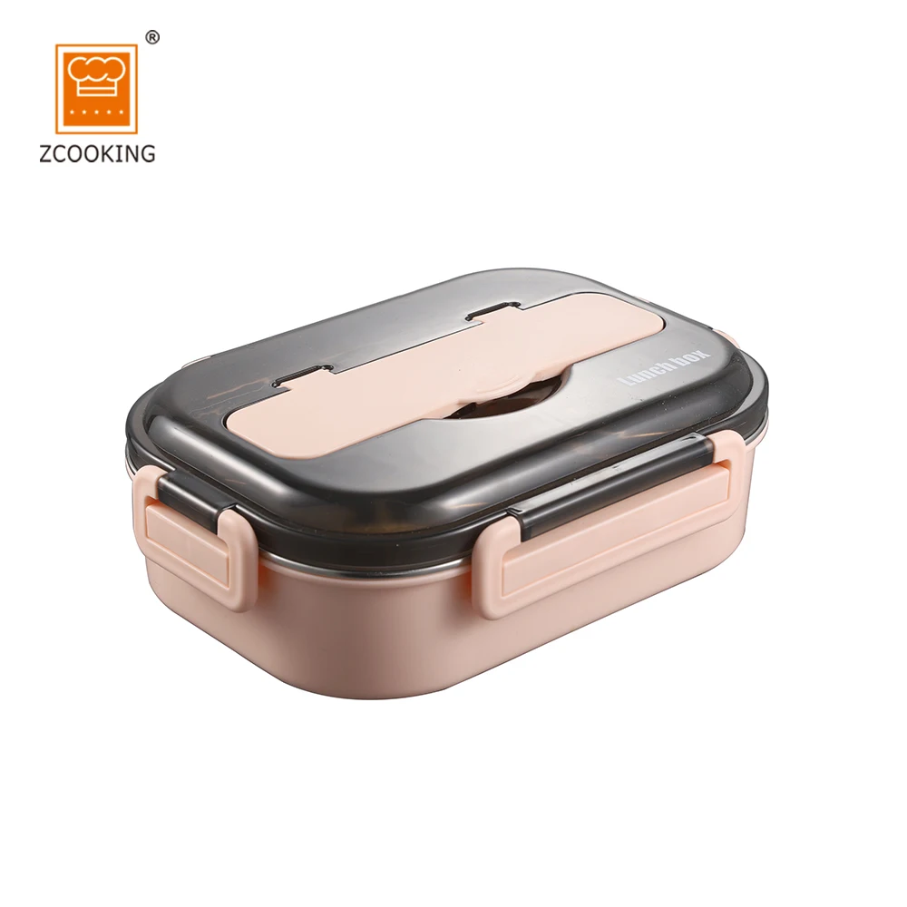 Amazon Rectangle Metal Ss304 Lunch Box With 4 Compartments Food Grade ...