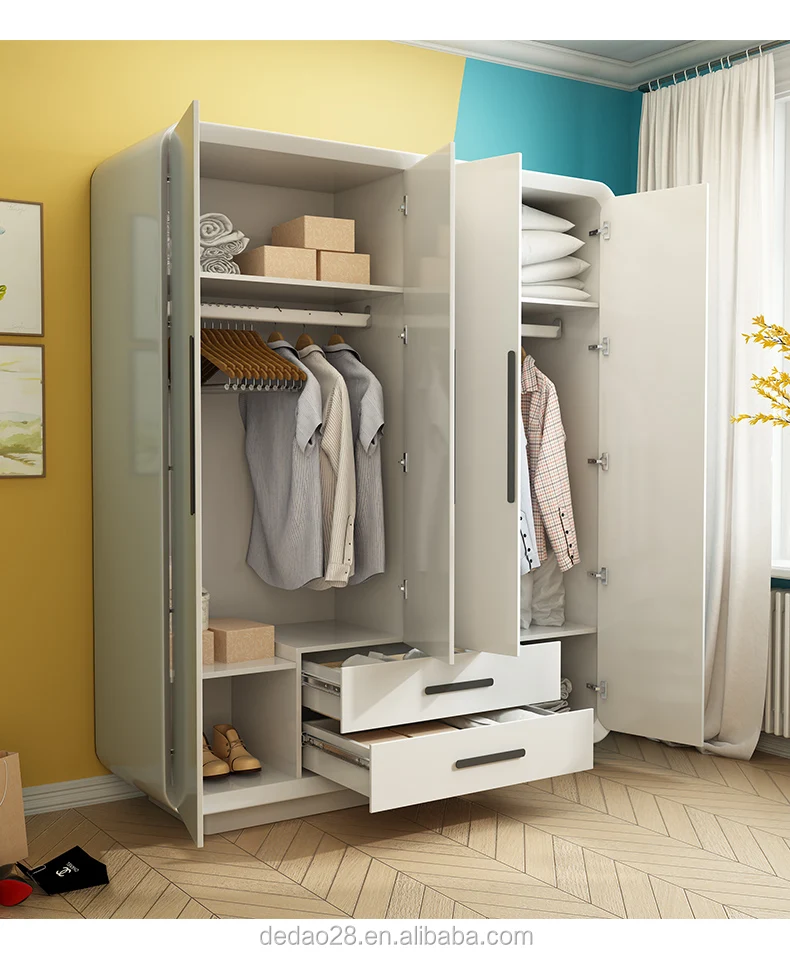 Customizable And Reconfigurable Modern Bedroom Wooden Wall Wardrobe