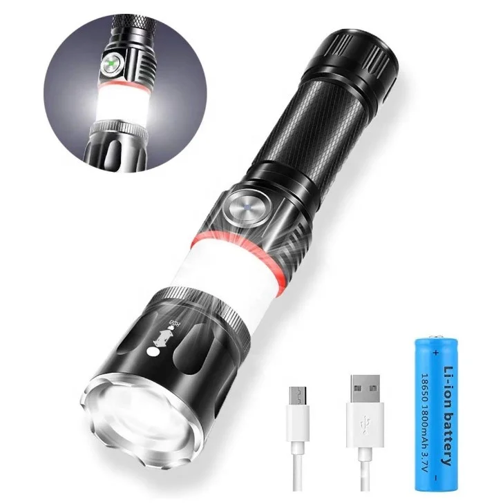 

xml T6 COB led rechargeable USB Flashlight,2 Pieces
