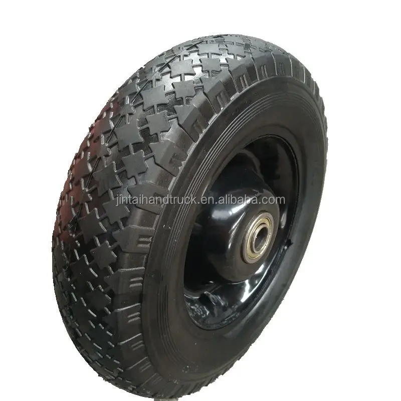 PINGEUI 2-Pack 10" Semi-Pneumatic Rubber Tires – Flat-Free, 1/2" Axle Hole, 265 Lbs Capacity