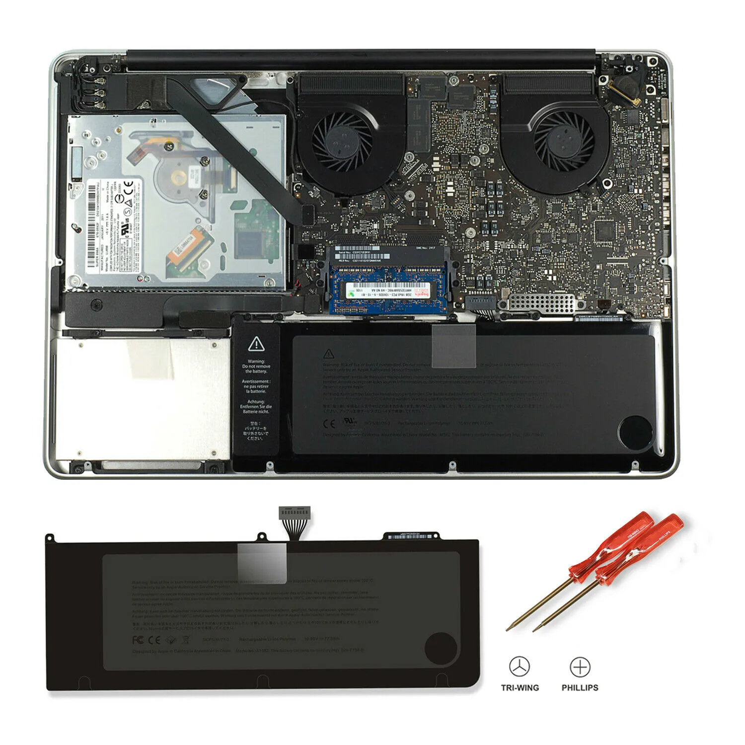 A1382 Battery For Macbook Pro 15'' A1286 2011 2012 Replacement - Buy ...