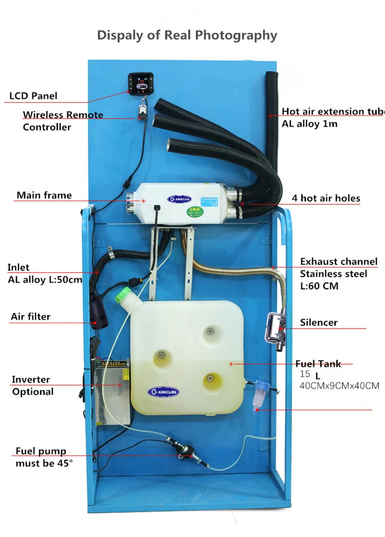 24v 12v Vehicle Diesel Heater 2kw 5kw Low Fuel And Power Consumption