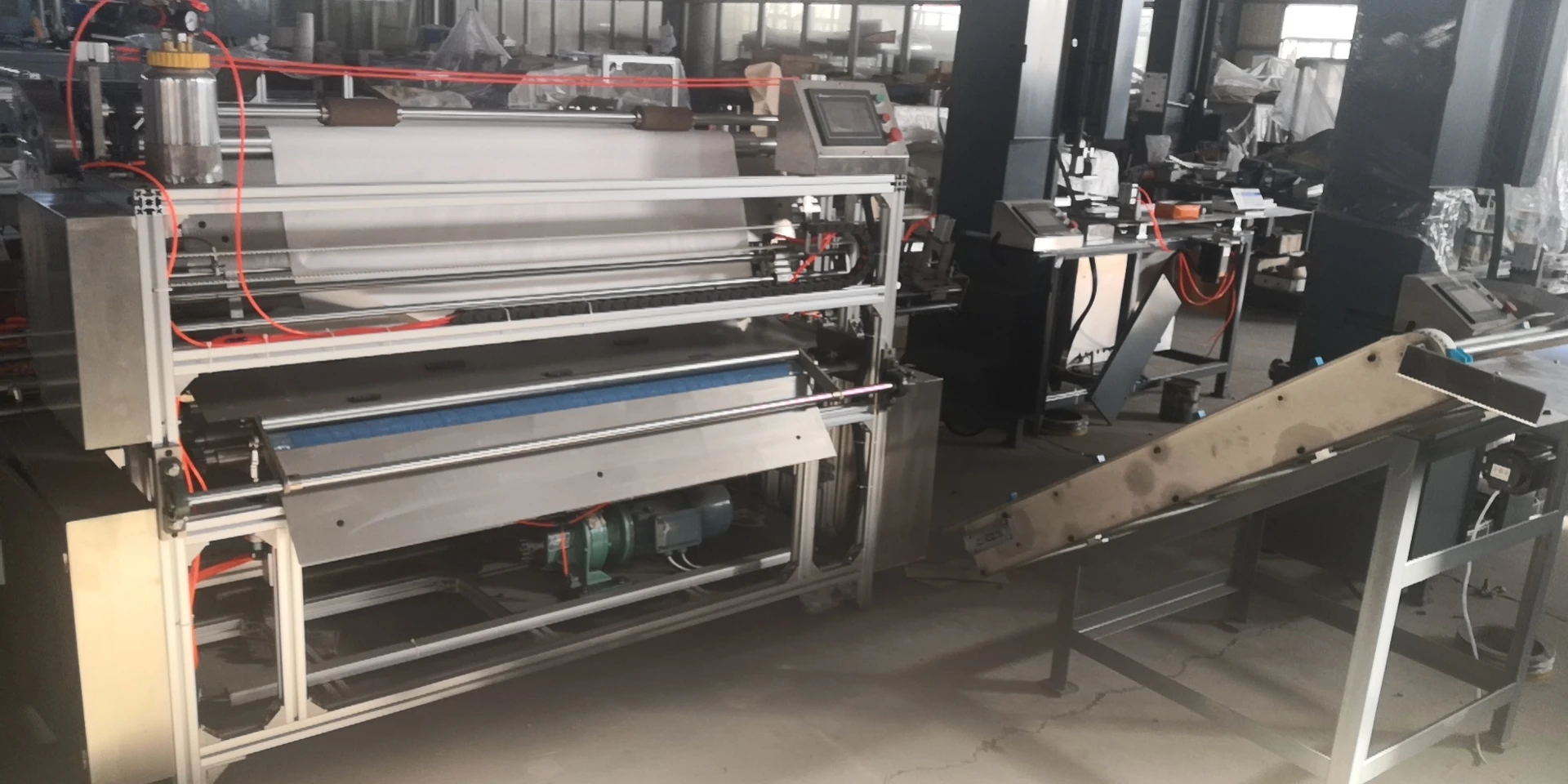 Automatic Cotton Gauze Bandage Rolling Cutting Machine Medical Gauze