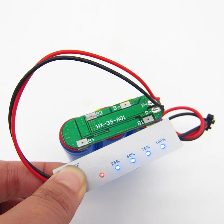 Taidacent 3S/4S/5S 12V Lithium Li-ion LiPo Battery Charger Monitor Indicator Board Five Level Indicator Meter - ANKUX.COM