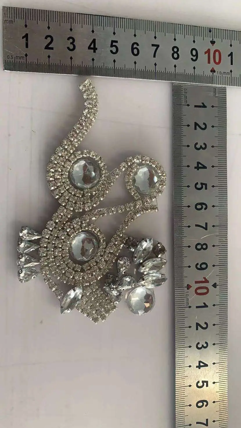Fashion Hotfix Rhinestone Acrylic Stone Patches With Metal Claw