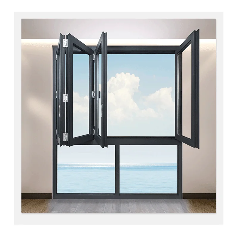 Residential Modern Style Soundproof Double Glazed Aluminium French