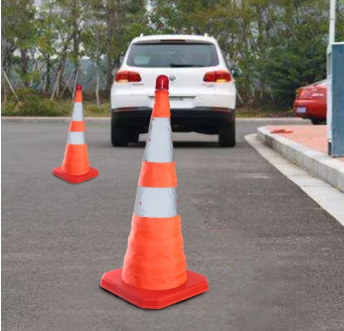 65 CM 25.5"Folding Collapsible Traffic Multi Purpose Pop Reflective Safety Cone 