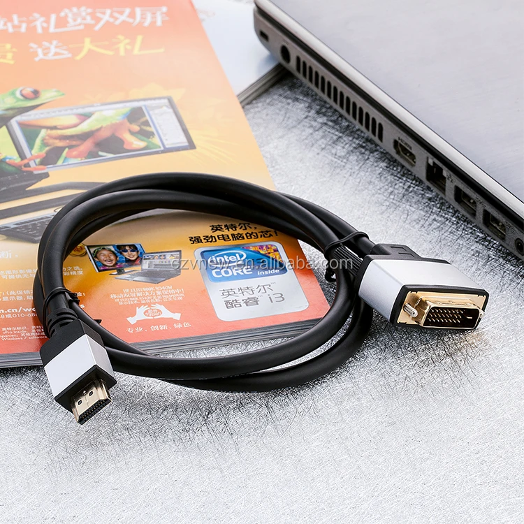 Vnew factory cheap price new design hot sell 24k hdmi male to DVI male cable for PS3 PS4 HDTV Project computer - ANKUX.COM