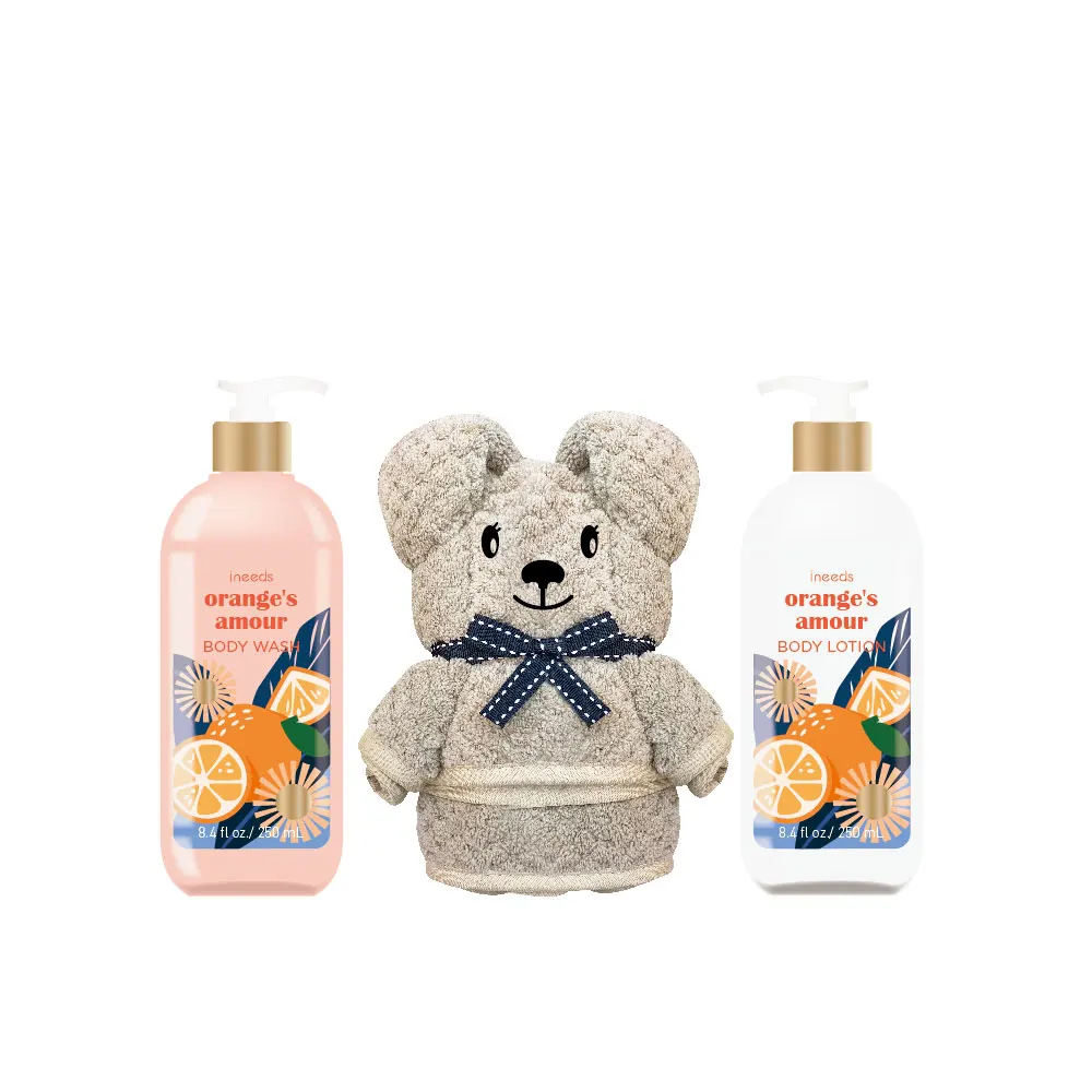 Sensitive Skin Care Personilized Spa Bath Gift Set Cute Bear Towel For