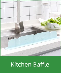 Upgraded Custom Stretchable Baffle Silicone Sink Water Splash Guards Baffle  for Home Kitchen Bathroom