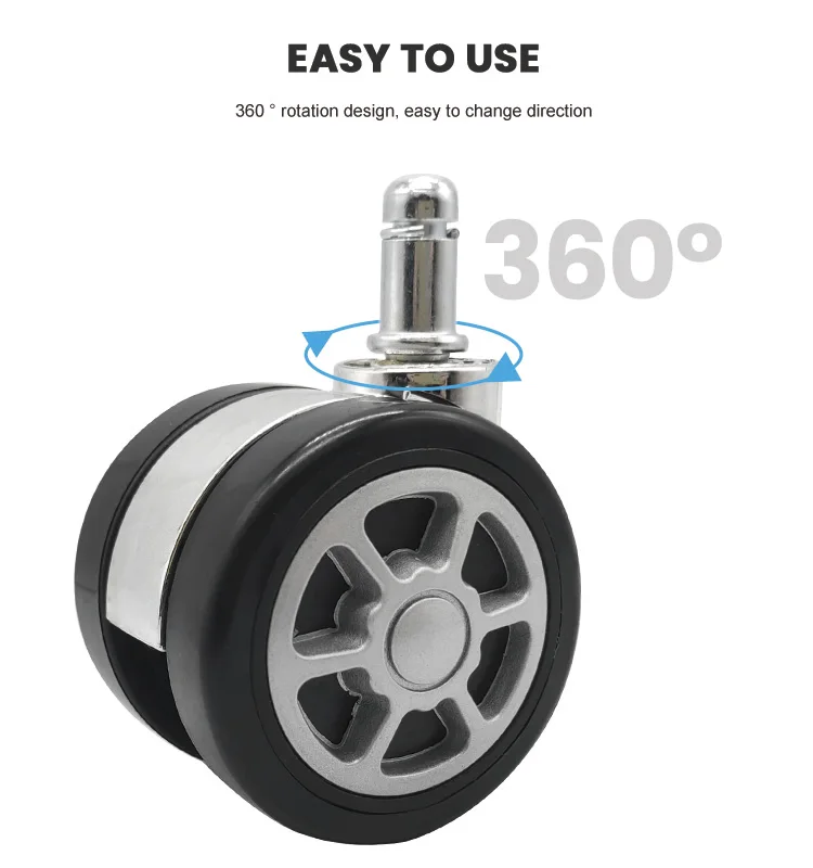 DLPO small Plastic/rubber baby walker caster wheel with grip ring stem