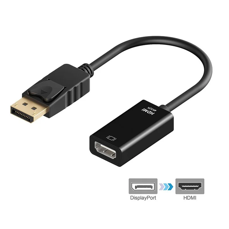 4K DisplayPort to HDMI Adapter 4K DP Display Port to HDMI Female to Male Adapter Cable - ANKUX.COM