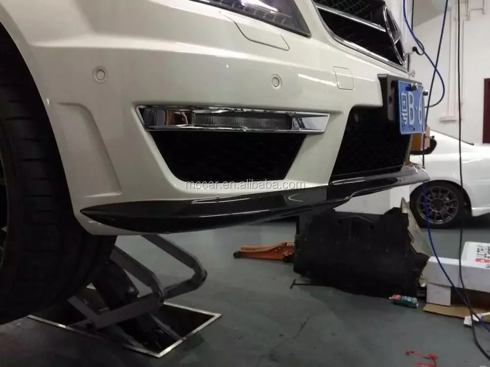 Bks Style Carbon Fiber W204 C63 Front Lip For W204 C63 507 Bumper