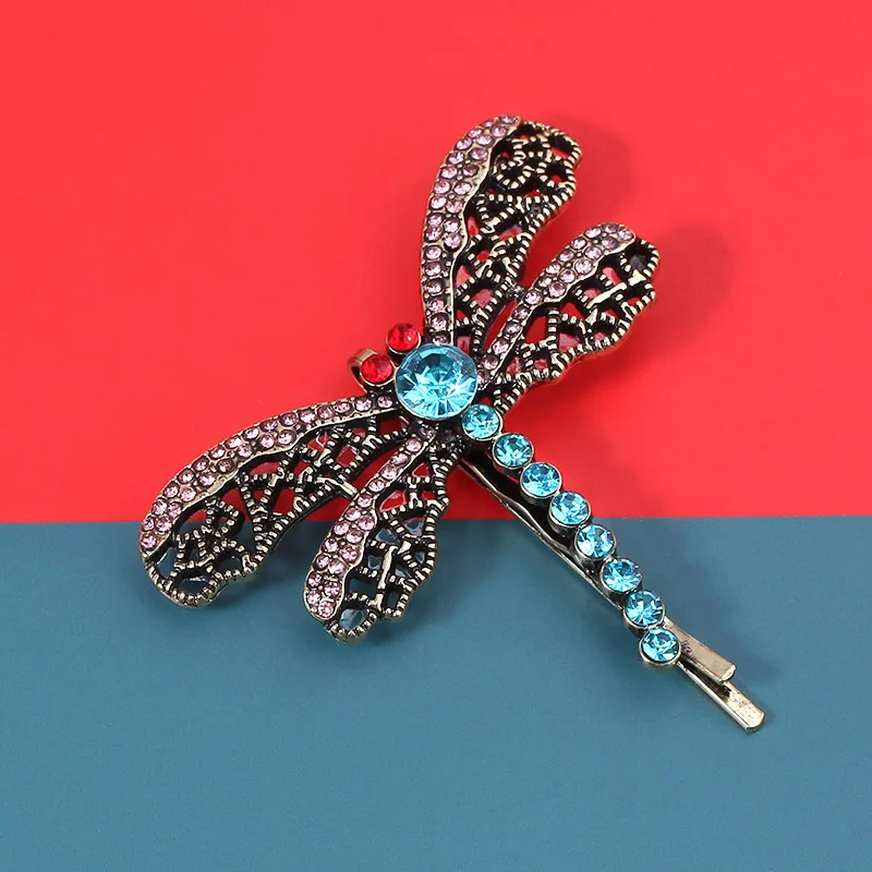 Horror Movie Coraline Dragonfly Hair Clips Crystal For Women Girls